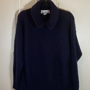 SK & Company Women's Navy Blue Knit Sweater